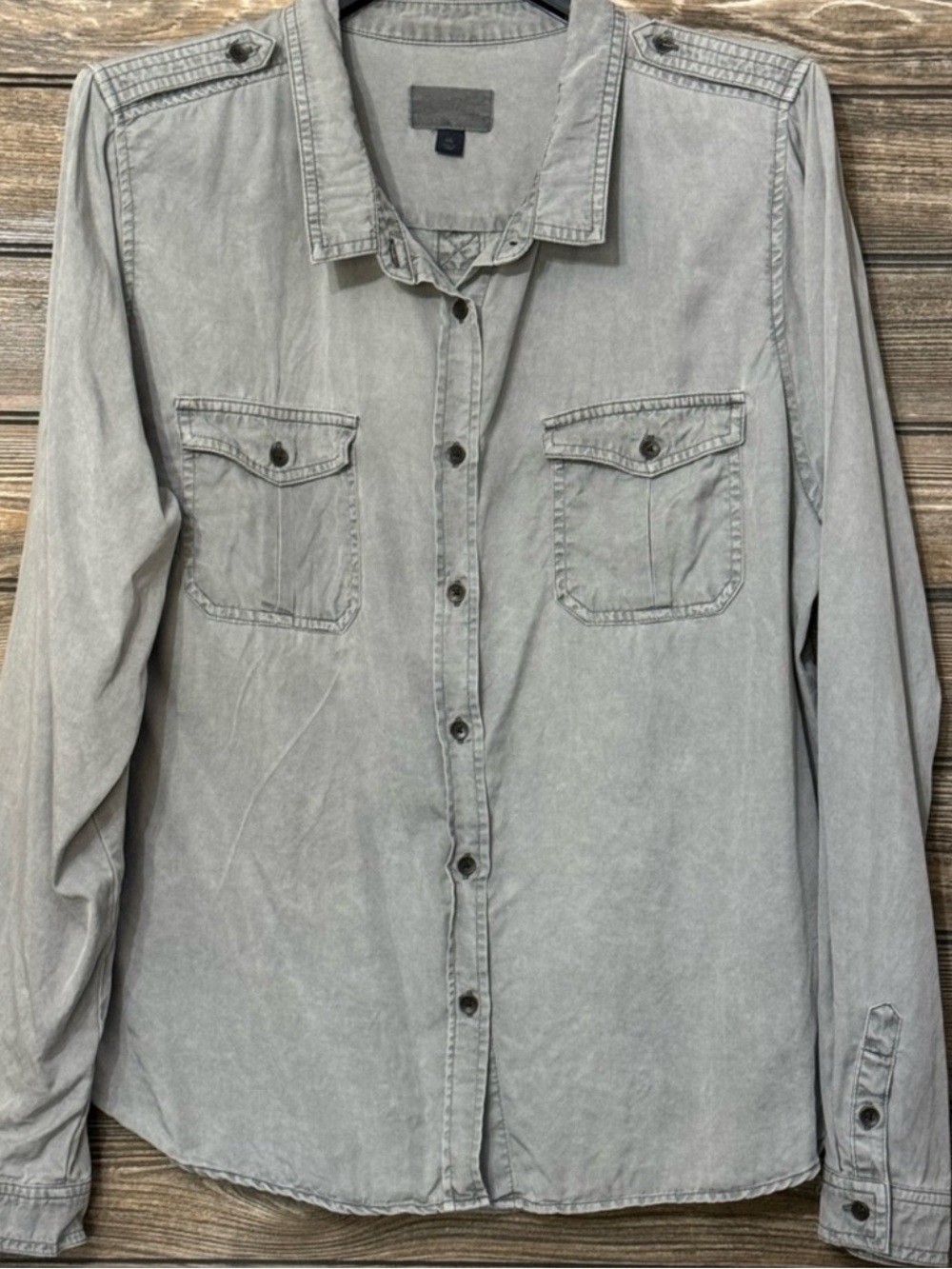 Universal Thread Women’s Washed Utility Shirt in Cement!